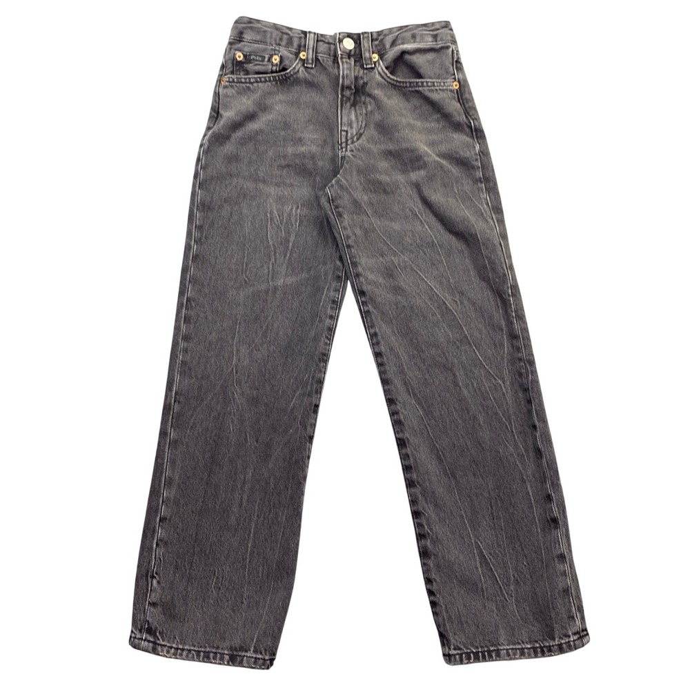 Polo Ralph Lauren Boys The Lynwood Relaxed Jeans Faded Black Size 8 Grunge